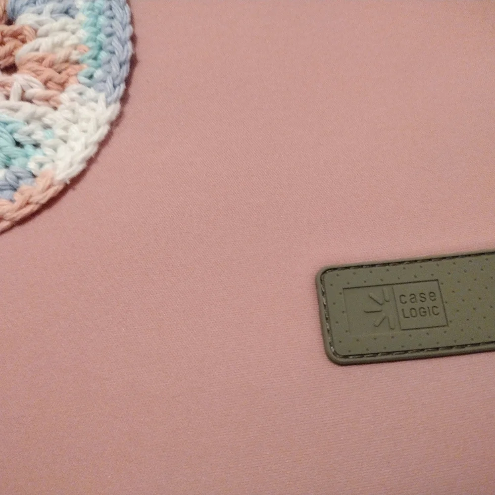 Case Logic Pink Laptop Cover with Crochet Design